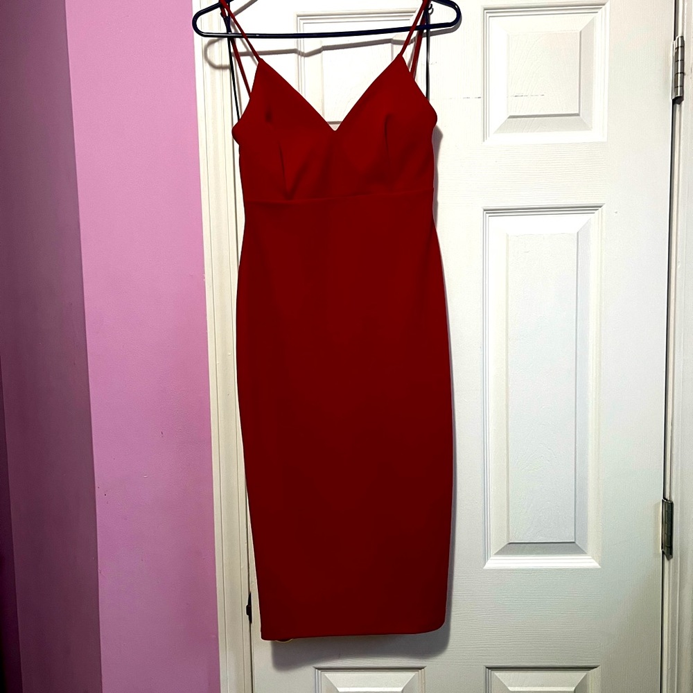 Red Hot spaghetti tank dress